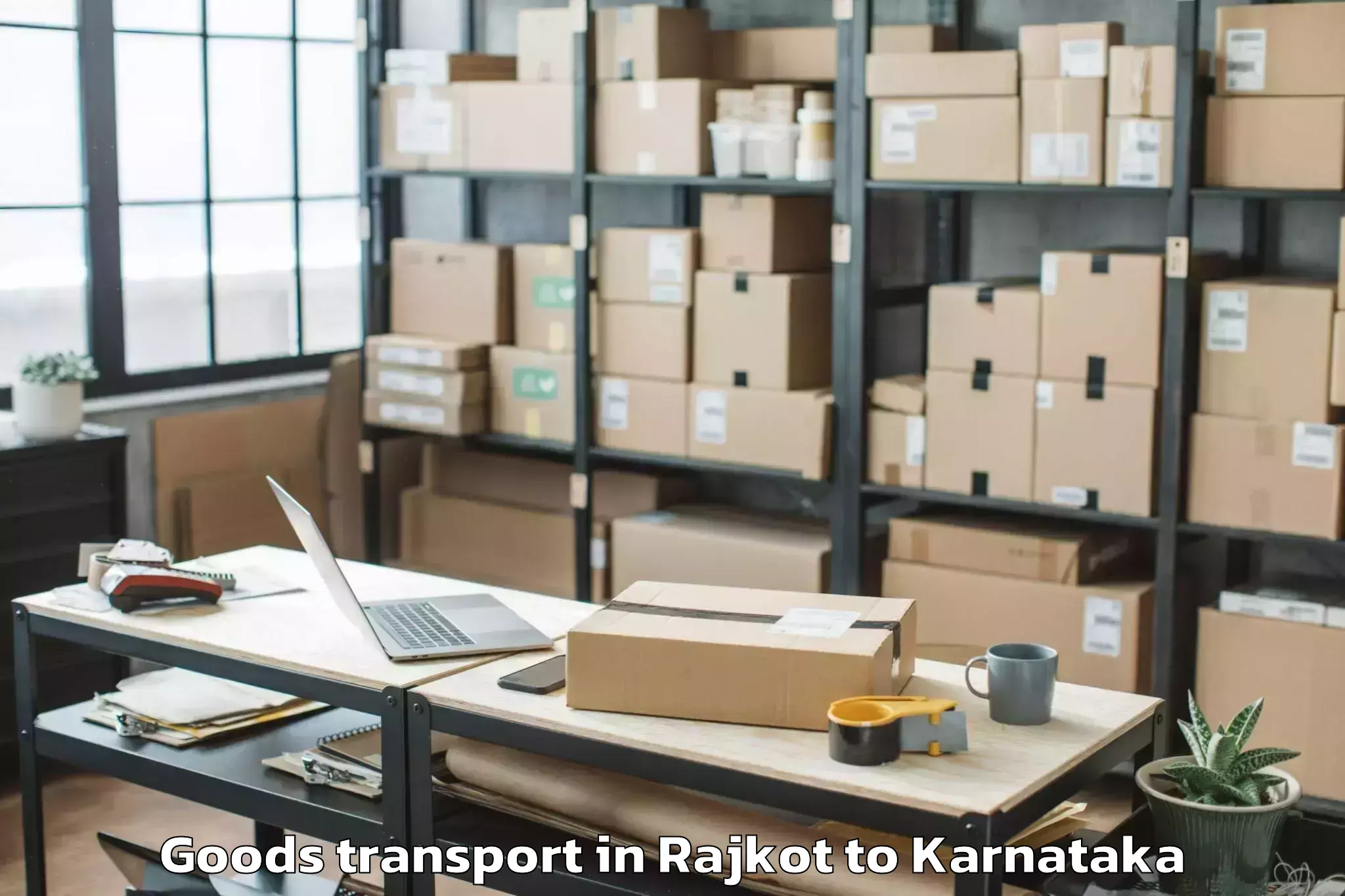 Leading Rajkot to City Centre Mall Mangalore Goods Transport Provider